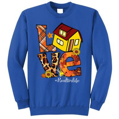 LOVE Pumpkin Leopard Realtor Life Fall Thanksgiving Sweatshirt