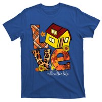 LOVE Pumpkin Leopard Realtor Life Fall Thanksgiving T-Shirt