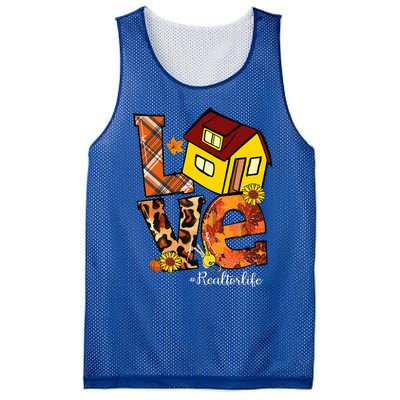 LOVE Pumpkin Leopard Realtor Life Fall Thanksgiving Mesh Reversible Basketball Jersey Tank