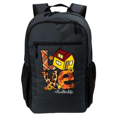 LOVE Pumpkin Leopard Realtor Life Fall Thanksgiving Daily Commute Backpack