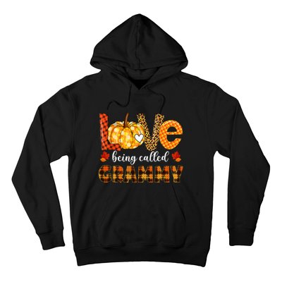 Leopard Pumpkin Love Being Called Grammy Fall Thanksgiving Hoodie