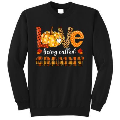 Leopard Pumpkin Love Being Called Grammy Fall Thanksgiving Sweatshirt