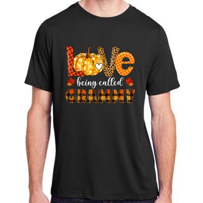 Leopard Pumpkin Love Being Called Grammy Fall Thanksgiving Adult ChromaSoft Performance T-Shirt