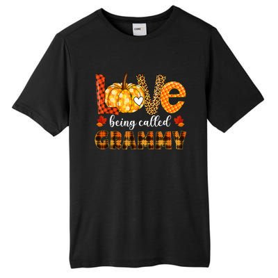 Leopard Pumpkin Love Being Called Grammy Fall Thanksgiving Tall Fusion ChromaSoft Performance T-Shirt