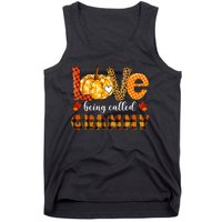 Leopard Pumpkin Love Being Called Grammy Fall Thanksgiving Tank Top