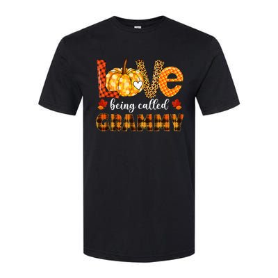 Leopard Pumpkin Love Being Called Grammy Fall Thanksgiving Softstyle CVC T-Shirt