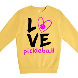 Love Pickleball Premium Crewneck Sweatshirt