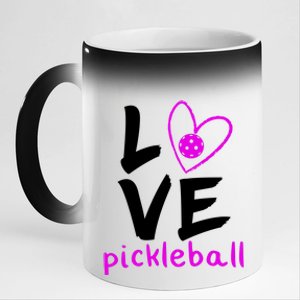 Love Pickleball 11oz Black Color Changing Mug