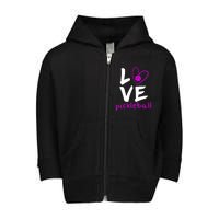 Love Pickleball Toddler Zip Fleece Hoodie