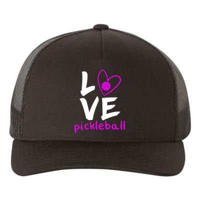 Love Pickleball Yupoong Adult 5-Panel Trucker Hat