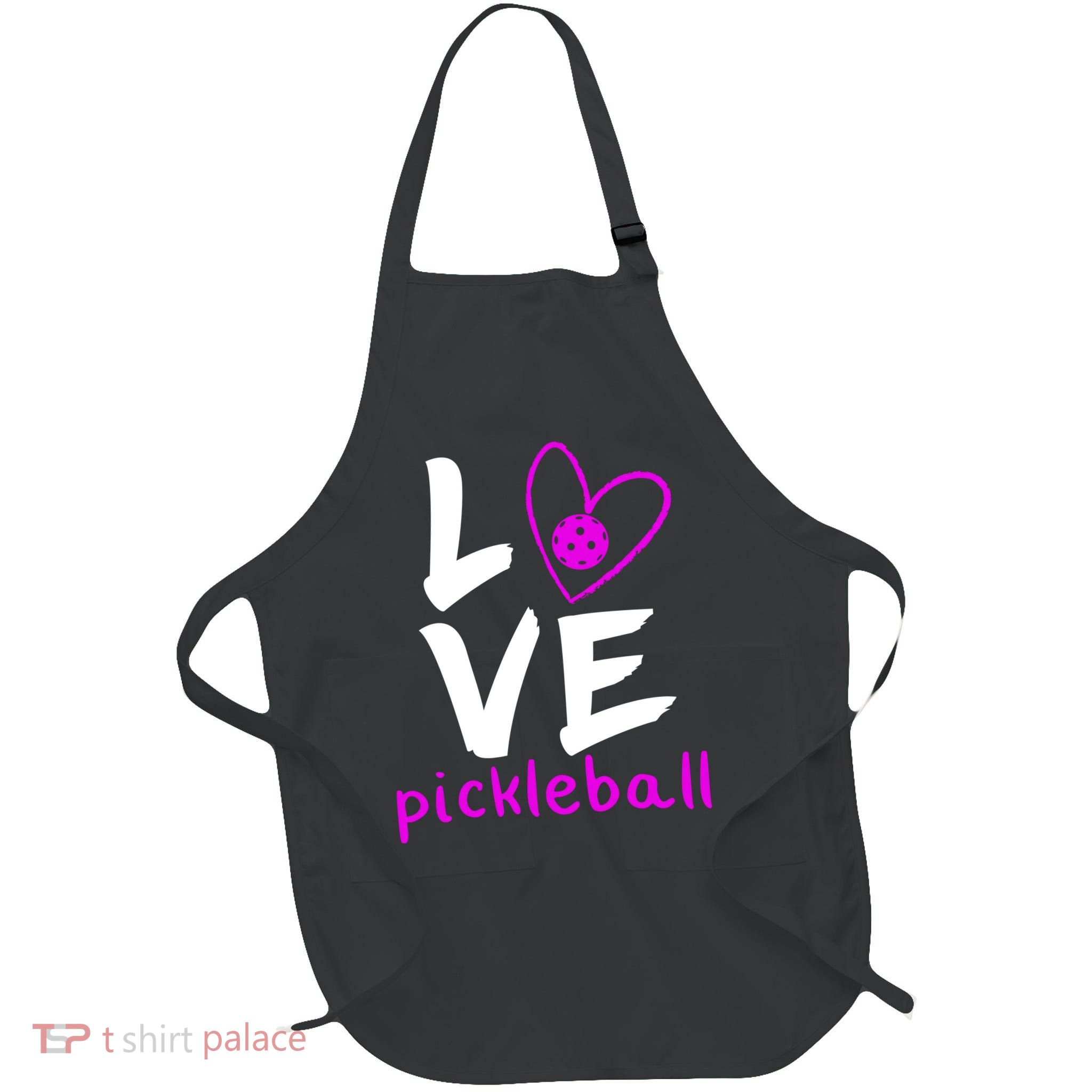 Love Pickleball Full-Length Apron With Pockets