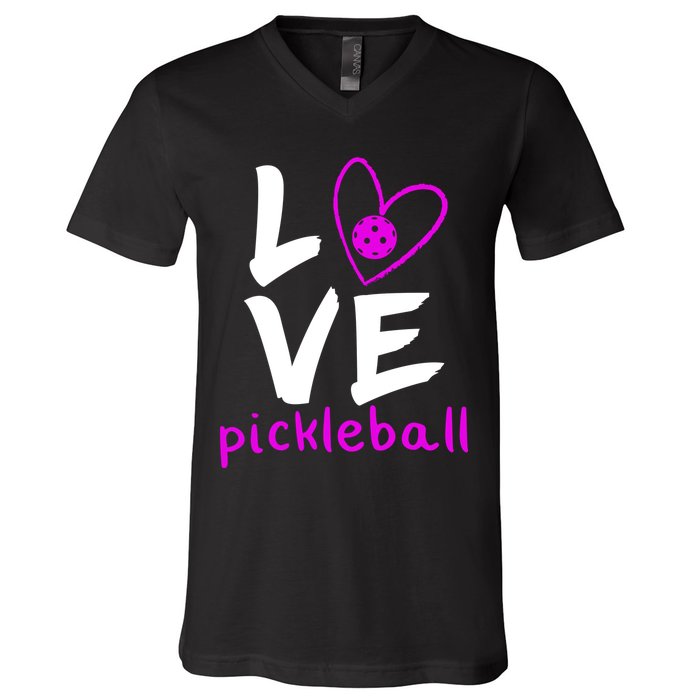 Love Pickleball V-Neck T-Shirt