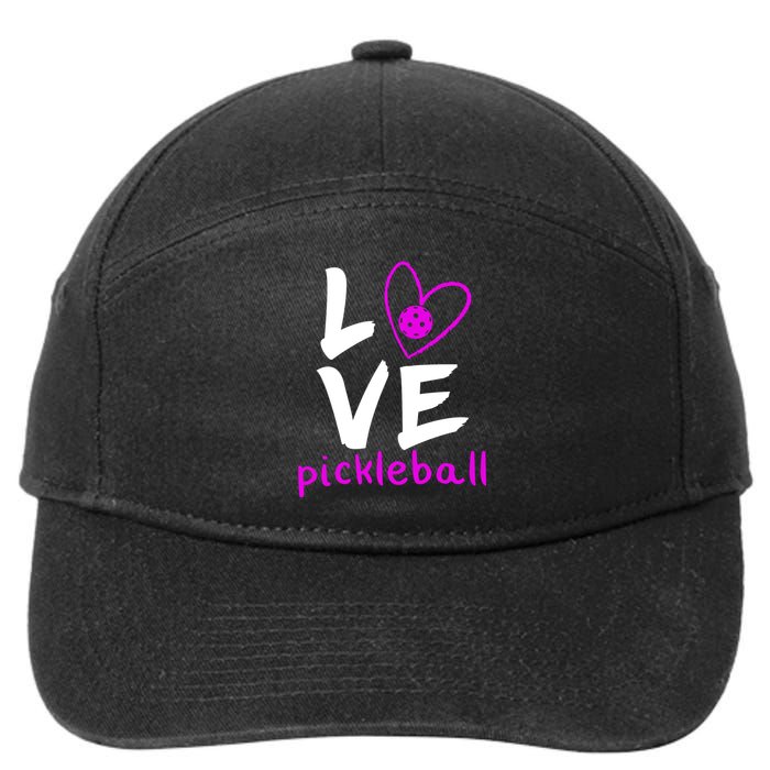 Love Pickleball 7-Panel Snapback Hat