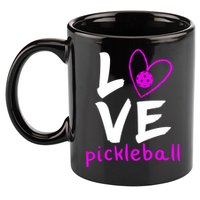 Love Pickleball 11oz C Handle Ceramic Mug