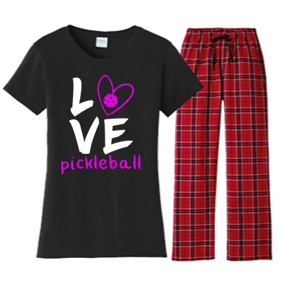 Love Pickleball Women's Flannel Pajama Set