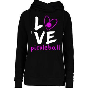 Love Pickleball Womens Funnel Neck Pullover Hood