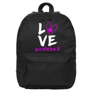 Love Pickleball 16 in Basic Backpack