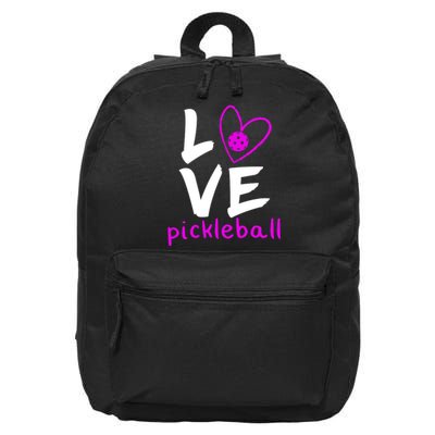 Love Pickleball 16 in Basic Backpack