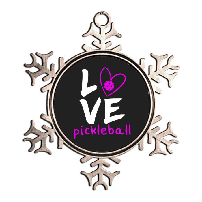 Love Pickleball Metallic Star Ornament