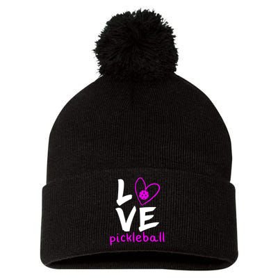 Love Pickleball Pom Pom 12in Knit Beanie