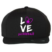 Love Pickleball Wool Snapback Cap