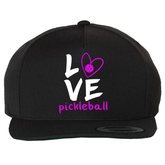 Love Pickleball Wool Snapback Cap