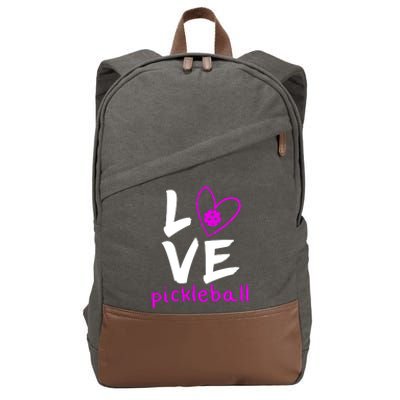 Love Pickleball Cotton Canvas Backpack