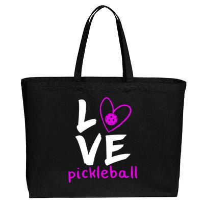 Love Pickleball Cotton Canvas Jumbo Tote