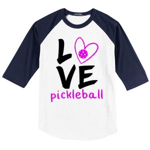 Love Pickleball Baseball Sleeve Shirt