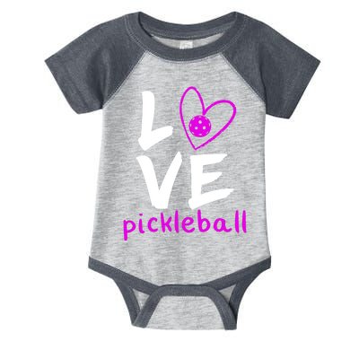 Love Pickleball Infant Baby Jersey Bodysuit