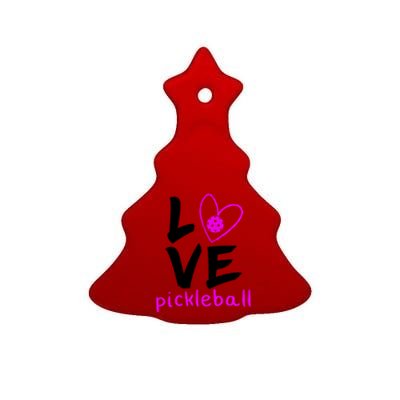 Love Pickleball Ceramic Tree Ornament