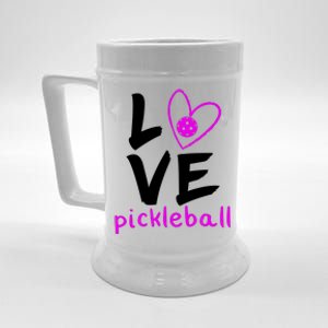 Love Pickleball Beer Stein