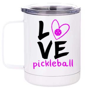 Love Pickleball 12 oz Stainless Steel Tumbler Cup