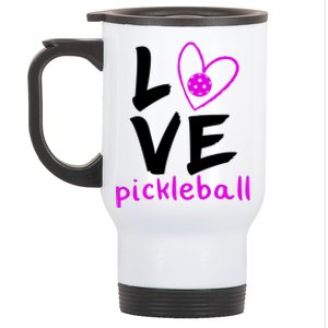 Love Pickleball Stainless Steel Travel Mug