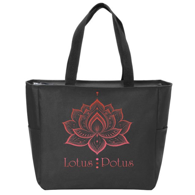 Lotus Potus Lotus For Potus Zip Tote Bag
