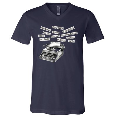 Literature Poetry Lover Gift V-Neck T-Shirt