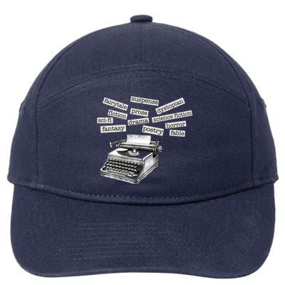 Literature Poetry Lover Gift 7-Panel Snapback Hat