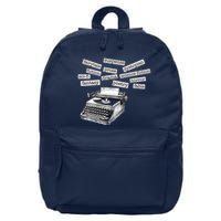 Literature Poetry Lover Gift 16 in Basic Backpack