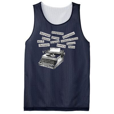 Literature Poetry Lover Gift Mesh Reversible Basketball Jersey Tank