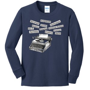 Literature Poetry Lover Gift Kids Long Sleeve Shirt