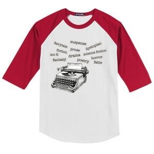 Literature Poetry Lover Gift Kids Colorblock Raglan Jersey