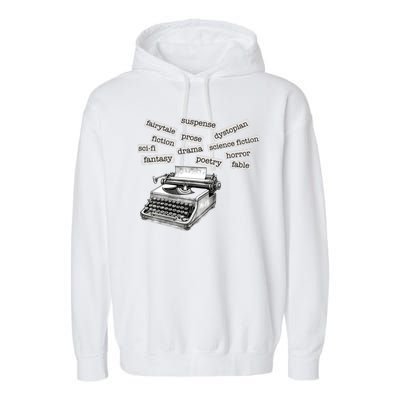 Literature Poetry Lover Gift Garment-Dyed Fleece Hoodie