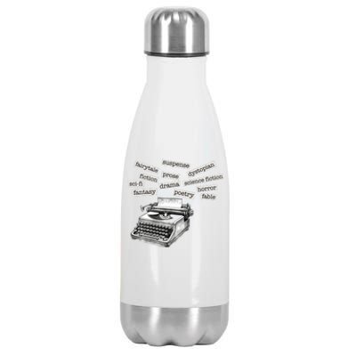 Literature Poetry Lover Gift Stainless Steel Insulated Water Bottle