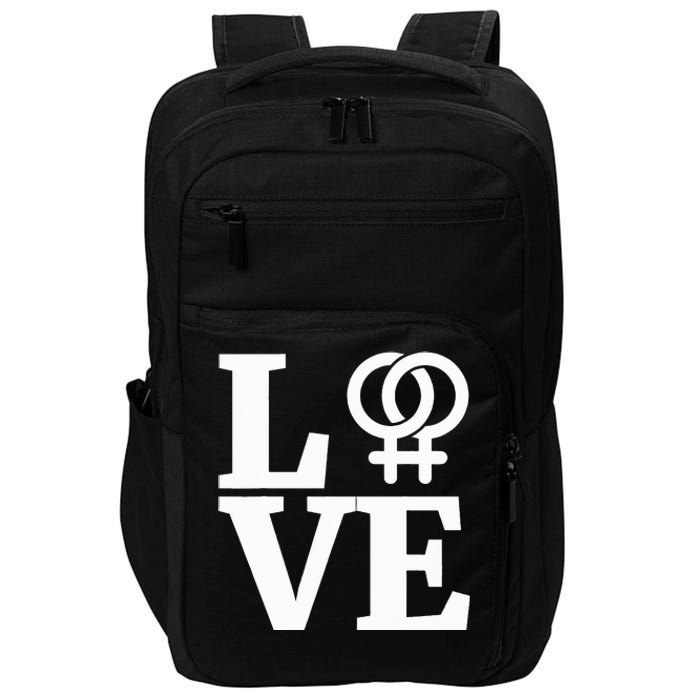 Lesbian Pride Love Gay Lesbian Symbol Impact Tech Backpack