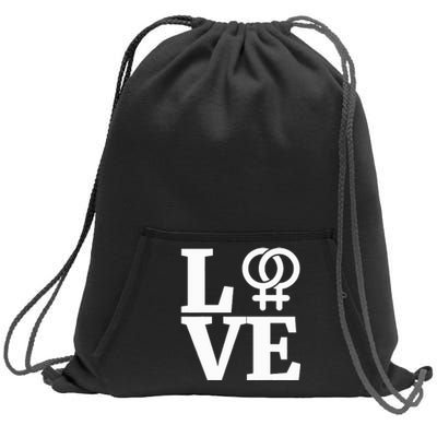 Lesbian Pride Love Gay Lesbian Symbol Sweatshirt Cinch Pack Bag