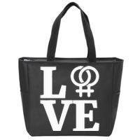 Lesbian Pride Love Gay Lesbian Symbol Zip Tote Bag