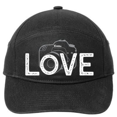 Love Photography 7-Panel Snapback Hat