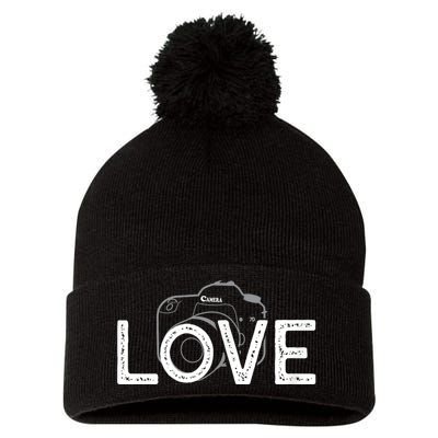 Love Photography Pom Pom 12in Knit Beanie