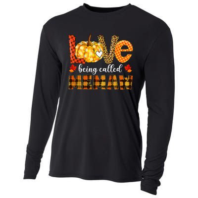 Leopard Pumpkin Love Being Called Memaw Fall Thanksgiving Cooling Performance Long Sleeve Crew