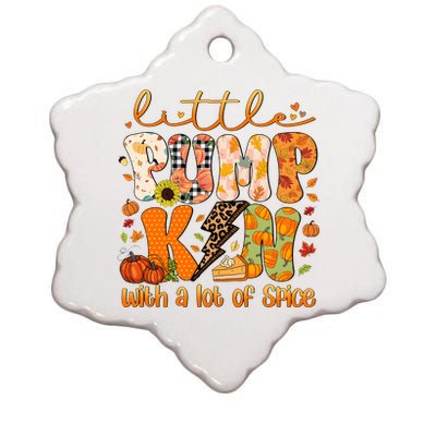 Little Pumpkin Lot Of Spice Funny Halloween Ceramic Star Ornament